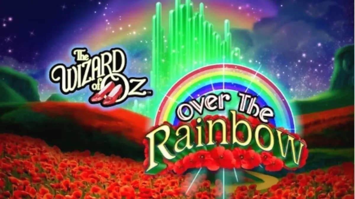 The Wizard of Oz: Over the Rainbow slot machine interface