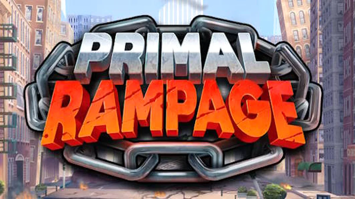 Cenário de selva com o guardião Korrak no slot Primal Rampage